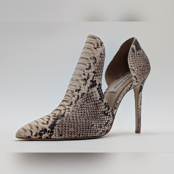 Steve Madden Dolly Pump Sz 8.5M Women d'Orsay Snakeskin Pattern Heel Pointed Toe - Picture 8 of 17